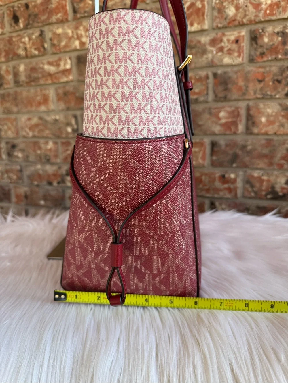 Michael Kors Two-Tone Red Signature Tote